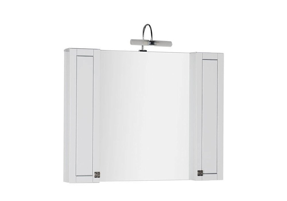 Зеркало со шкафом Aquanet Честер 105 белый/серебро в ванную от интернет-магазине сантехники Sanbest