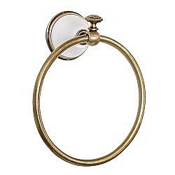 Полотенцедержатель-кольцо Tiffany World Harmony TWHA015bi/br бронза/белый купить в интернет-магазине сантехники Sanbest