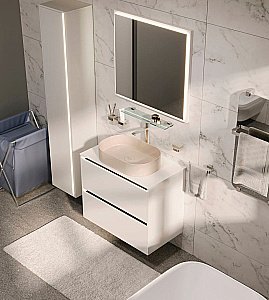 Пенал Allen Brau Activity 35 1.34002.WM белый матовый/черный брашированный для ванной в интернет-магазине сантехники Sanbest