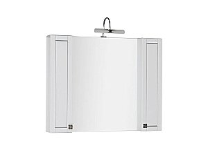 Зеркало со шкафом Aquanet Честер 105 белый/серебро в ванную от интернет-магазине сантехники Sanbest