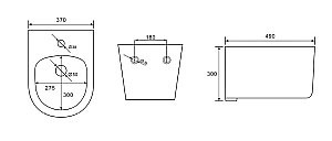 Биде AQUATEK МИЯ-MB AQ1004-MB+INSB-0000001+KKI-0000002 черное матовое, с инсталляцией купить в интернет-магазине Sanbest