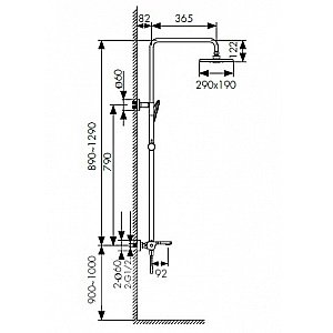 Душевая система Kaiser Elite 01182-2 черная купить в интернет-магазине сантехники Sanbest
