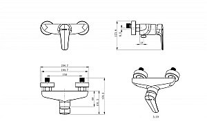 Смеситель для душа Bravat ARDEN F9351385BC-01-RUS черный купить в интернет-магазине сантехники Sanbest