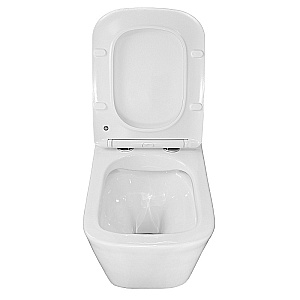 Унитаз подвесной Azario Hugo AZ-3103 белый, безободковый, с крышкой микролифт купить в интернет-магазине Sanbest