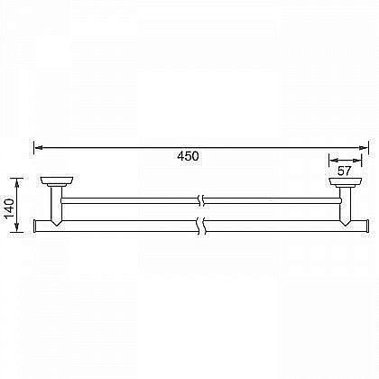 Полотенцедержатель Aquanet 4624D купить в интернет-магазине сантехники Sanbest