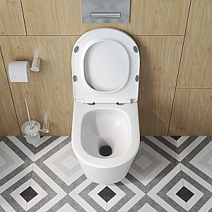 Унитаз подвесной BelBagno TRE-TOR BB5180CH-TOR/SC белый, с крышкой микролифт, безободковый, слив-торнадо купить в интернет-магазине Sanbest