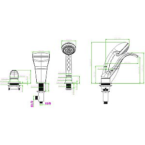 Смеситель для ванны Boheme Cobra 399 бронза купить в интернет-магазине сантехники Sanbest