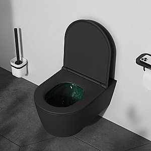 Унитаз подвесной AM.PM Func C8F1701MBSC черный матовый, безободковый купить в интернет-магазине Sanbest