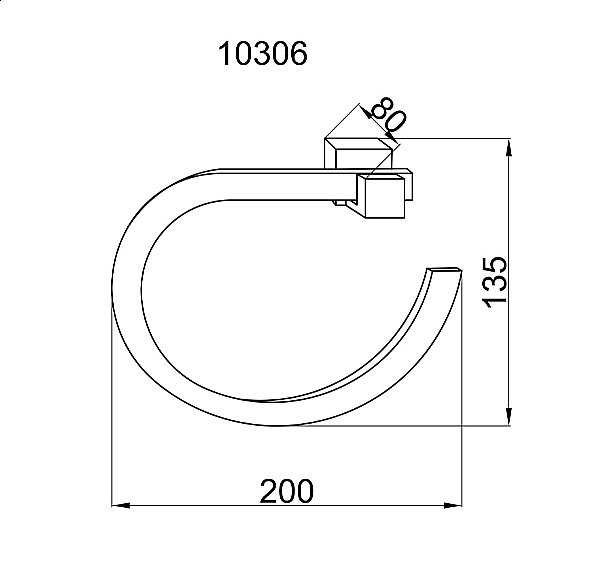 Полотенцедержатель-кольцо Boheme Venturo 10306 купить в интернет-магазине сантехники Sanbest