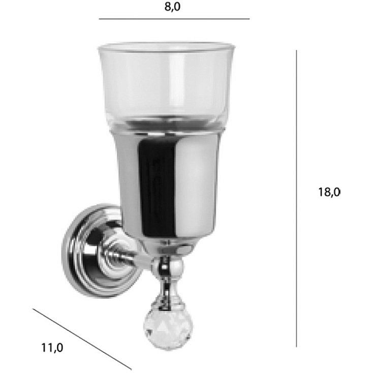 Стакан TIFFANY WORLD TWCR109oro-new sw золото/Swarovski купить в интернет-магазине сантехники Sanbest