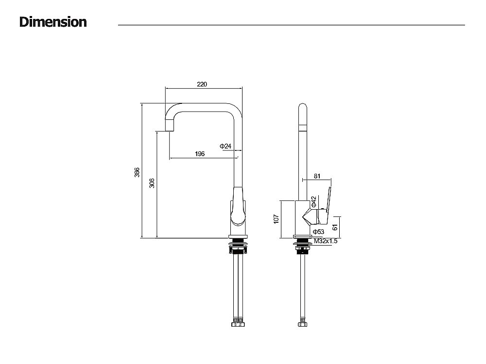 Смеситель для кухни Aquatek Лугано AQ1781CR хром купить в интернет-магазине сантехники Sanbest