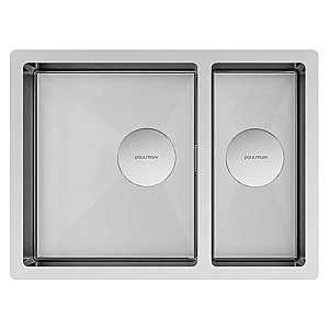 Кухонная мойка Paulmark Next 58/2S PM225844-BS серая купить в интернет-магазине сантехники Sanbest