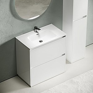 Тумба с раковиной Sancos Libra Floor 80 LB80FW белая для ванной в интернет-магазине Sanbest