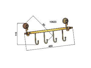 Крючок Boheme Medici 10623 купить в интернет-магазине сантехники Sanbest