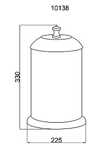 Мусорное ведро Boheme Vogue Bianco 10138 купить в интернет-магазине сантехники Sanbest
