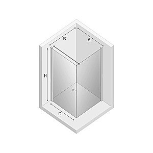 Душевой уголок NEW TRENDY NEW SOLEO D-0140A/D-0086B 80x70 стекло прозрачное/профиль хром купить в интернет-магазине Sanbest