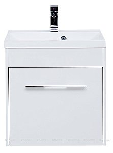 Тумба с раковиной Aquanet Августа 274017 58 белый для ванной в интернет-магазине Sanbest