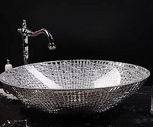 Раковина хрустальная Armadi Art NeoArt 51 815 серебро купить в интернет-магазине Sanbest