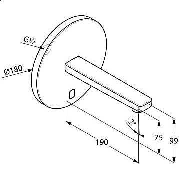 Смеситель для раковины Kludi Zenta 3850305 хром купить в интернет-магазине сантехники Sanbest