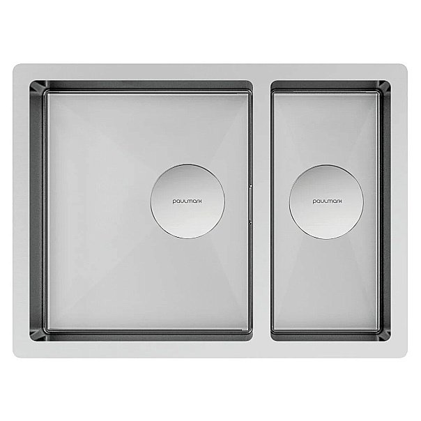 Кухонная мойка Paulmark Next 58/2S PM225844-BS серая купить в интернет-магазине сантехники Sanbest