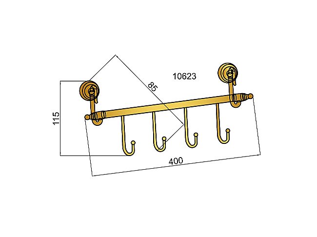 Крючок Boheme Medici 10623 купить в интернет-магазине сантехники Sanbest
