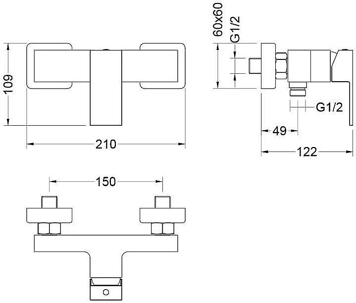 Смеситель для душа Aquatek Либра AQ1660MB черный матовый купить в интернет-магазине сантехники Sanbest