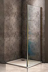 Душевая стенка Good Door JAZZ SP-80-C-G стекло прозрачное/профиль золото купить в интернет-магазине сантехники Sanbest