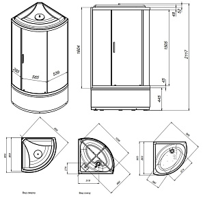 Душевая кабина AM.PM X-Joy W88C-401A-090WT 90x90 купить в интернет-магазине Sanbest