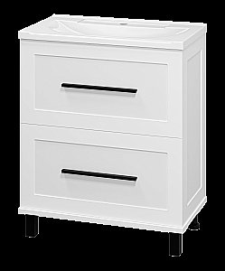 Тумба с раковиной Misty Модерн - 70 П-Мод07070-011Пр белая для ванной в интернет-магазине Sanbest