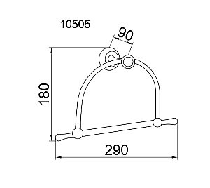 Полотенцедержатель-кольцо Boheme Chiaro 10505 купить в интернет-магазине сантехники Sanbest