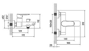Смеситель для ванны IDDIS Cloud CLOSB02i02WA купить в интернет-магазине сантехники Sanbest