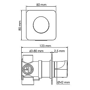 Дивертор Wasserkraft Neckar A278 3 выхода, золото для смесителя в интернет-магазине сантехники Sanbest