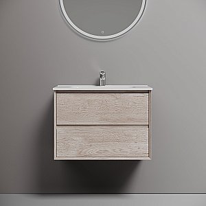 Тумба с раковиной Sancos Marmi 2.0 70 MR2.070EG дуб галифакс натуральный для ванной в интернет-магазине Sanbest