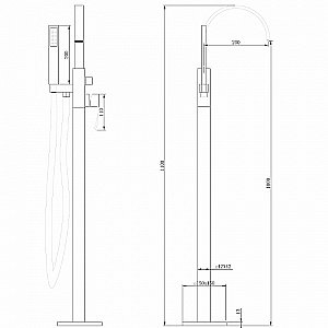 Смеситель для ванны Abber Wasserfall AF8615G золото матовое купить в интернет-магазине сантехники Sanbest