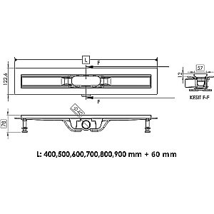 Душевой лоток Timo Smart Plus SMP-PG70-LS40(DRY) купить в интернет-магазине Sanbest
