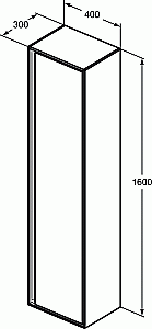 Шкаф-пенал Ideal Standard Connect Air E0832B2 40 белый глянцевый для ванной в интернет-магазине сантехники Sanbest