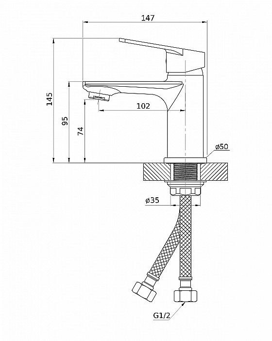 Смеситель для раковины Orange FELIX M14-021cr хром купить в интернет-магазине сантехники Sanbest