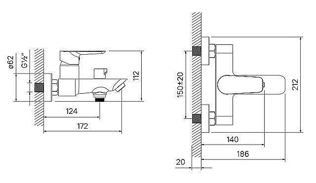 Смеситель для ванны IDDIS Cloud CLOSB02i02WA купить в интернет-магазине сантехники Sanbest