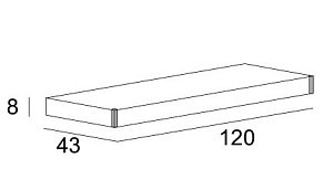 Консоль подвесная Cezares TAVOLONE 41786+50179 120 белый для ванной в интернет-магазине сантехники Sanbest