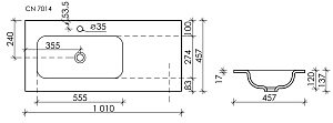 Раковина Ceramica Nova Element CN7014 чаша слева купить в интернет-магазине Sanbest