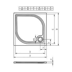 Душевой поддон Riho Kolping DB34 120x90 купить в интернет-магазине Sanbest