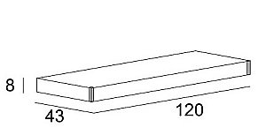 Консоль подвесная Cezares TAVOLONE 41786+50179 120 белый для ванной в интернет-магазине сантехники Sanbest