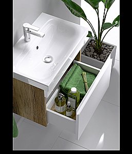 Тумба с раковиной Aqwella Smart 50 дуб балтийский для ванной в интернет-магазине Sanbest