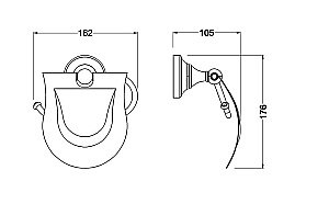 Держатель для туалетной бумаги Schein Saine 7053026 хром купить в интернет-магазине сантехники Sanbest
