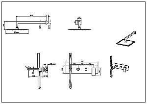 Душевая система Boheme Qubic 474-G золото купить в интернет-магазине сантехники Sanbest
