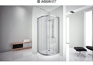 Душевой уголок Aquanet Alfa NAA2142 100x100 стекло прозрачное/профиль хром купить в интернет-магазине Sanbest