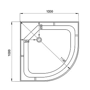 Душевая кабина DTO L 901 100х100 купить в интернет-магазине Sanbest