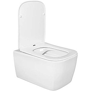 Унитаз подвесной Aquatek Либра New AQ1148N-00 белый, с крышкой микролифт, безободковый купить в интернет-магазине Sanbest