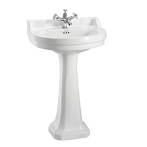 Раковина на пьедестале Burlington Edwardian 56 B6 1TH-P1 белая купить в интернет-магазине Sanbest