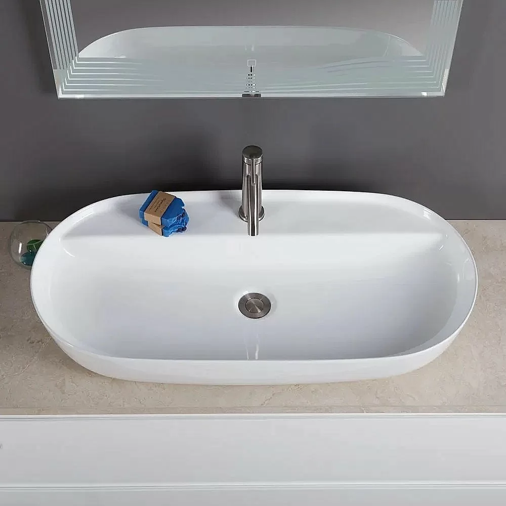 Раковина накладная Belbagno 82 BB1347 белая купить в интернет-магазине Sanbest